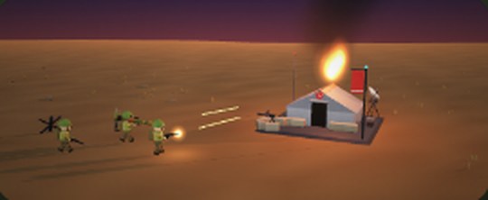 Free Legion riflemen advancing on an enemy outpost