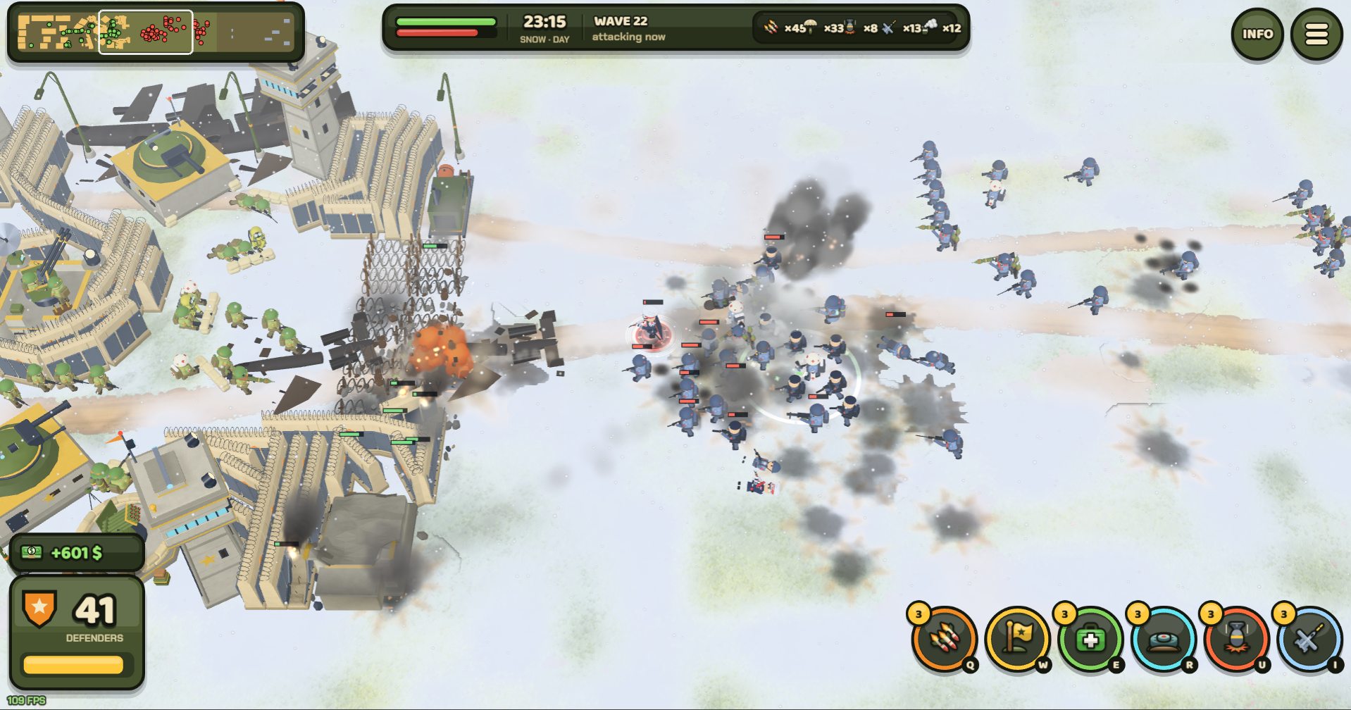 Iron Dominion troops storming a base in the snow